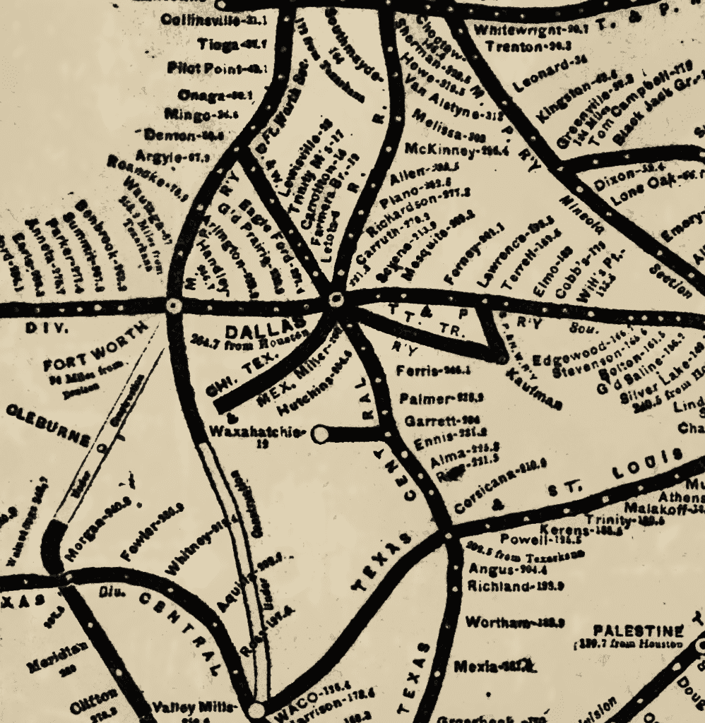 The Railroad System of Texas - 1881 - Copano Bay Press