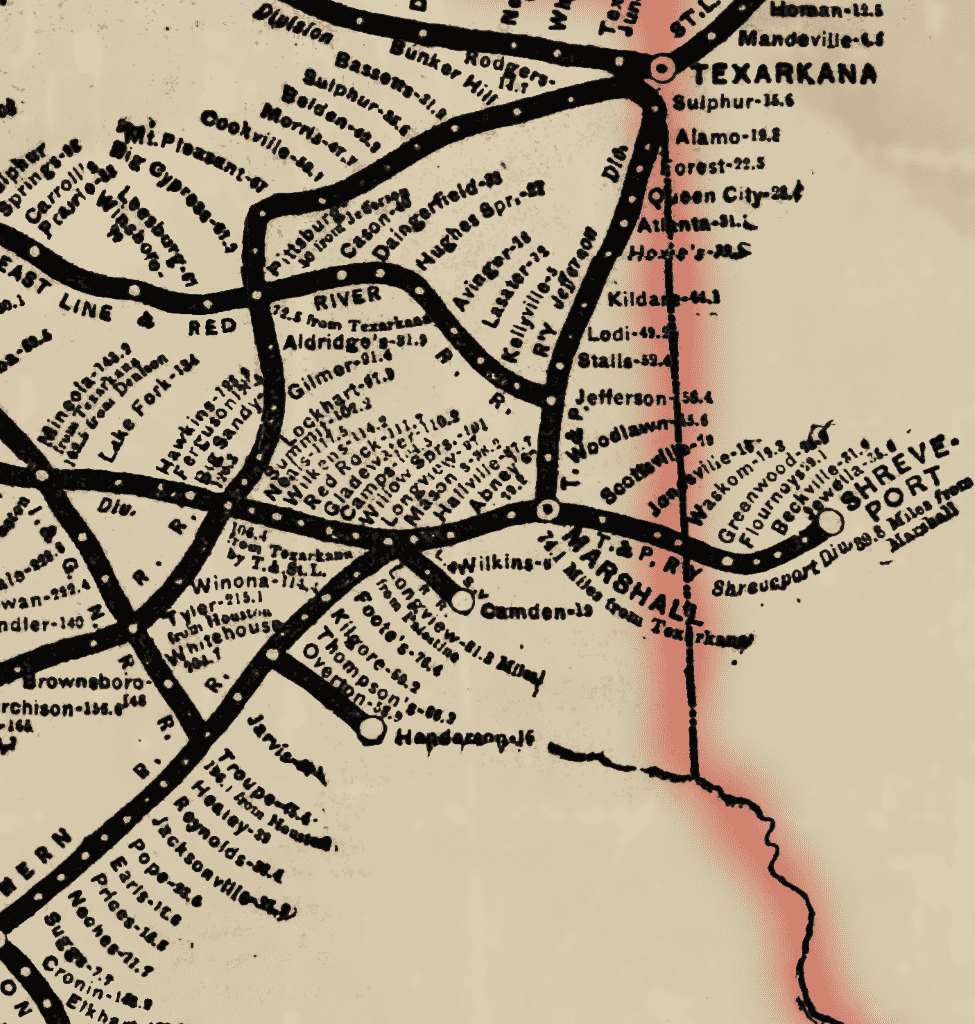 The Railroad System of Texas - 1881 - Copano Bay Press