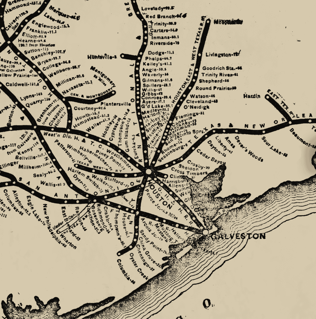 The Railroad System of Texas - 1881 - Copano Bay Press