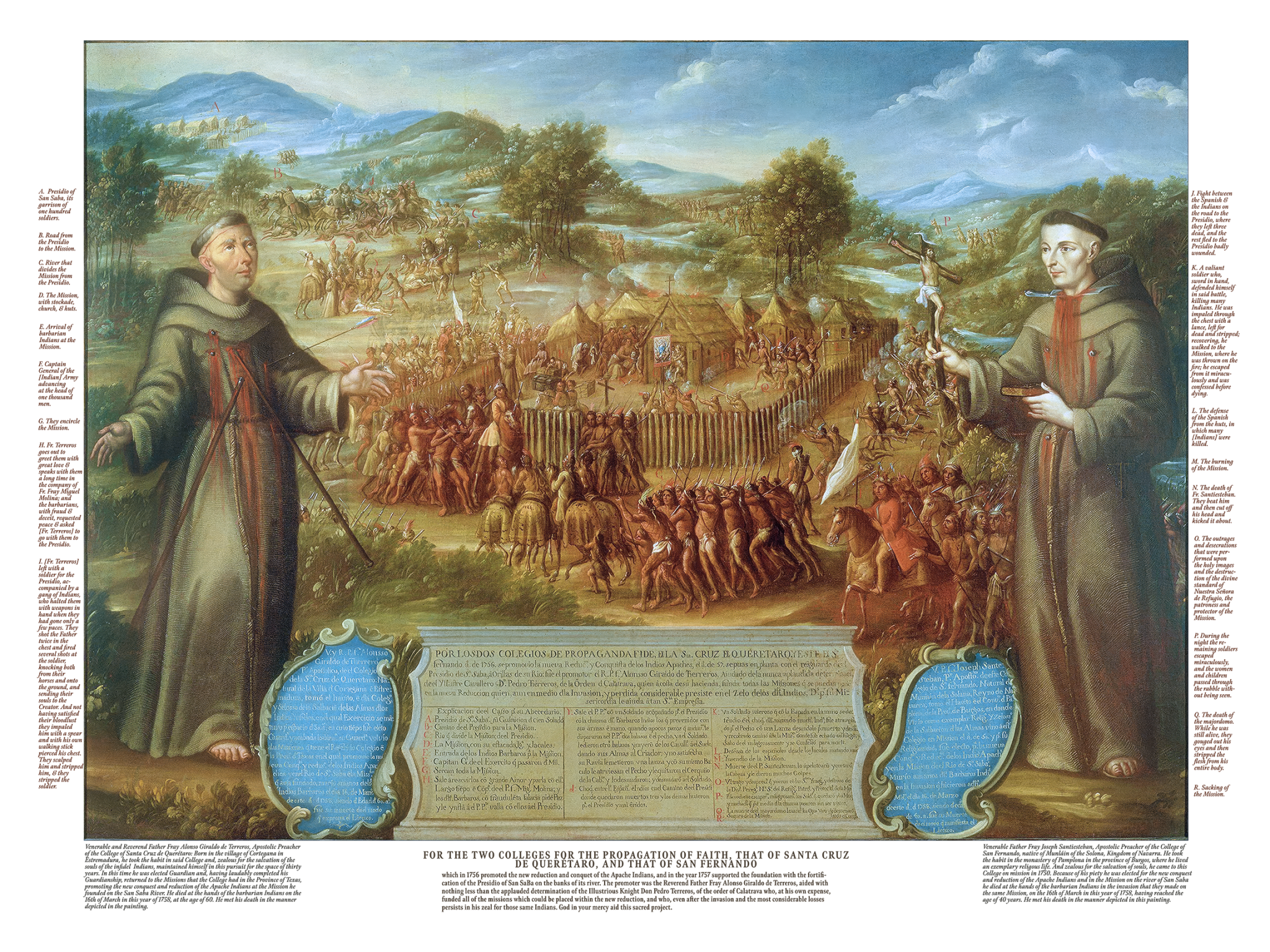 The San Saba Mission Massacre, 1765 - Limited Edition Fine Art Print - Copano Bay Press