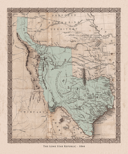 The Texas Triptych - Three Map Collection - Copano Bay Press