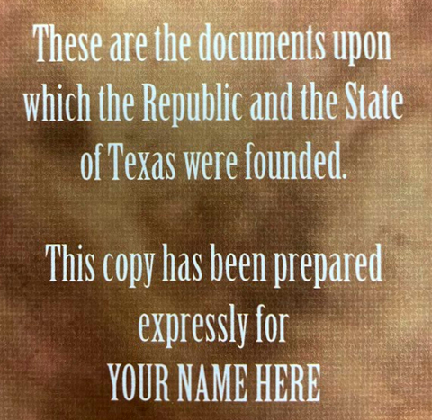 The Constitution and Laws of the Republic of Texas - Personalized Edition