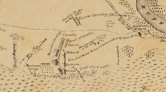 San Jacinto Battleground Map