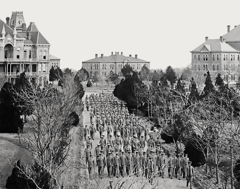 Aggies on the March - Texas A&M - 1908