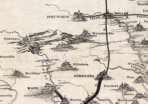Colonists and Emigrants Route to Texas - 1878
