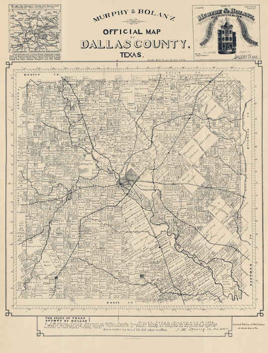 Official Map of Dallas County - 1886