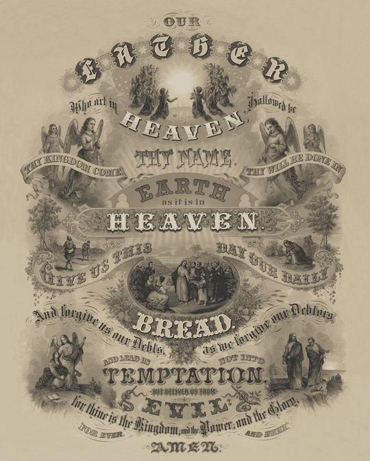 The Lord's Prayer - Nineteenth Century Print