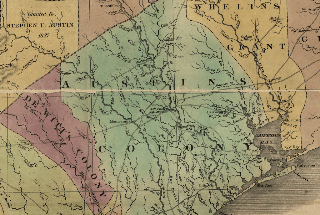 Stephen F. Austin's Map of Texas - 1837